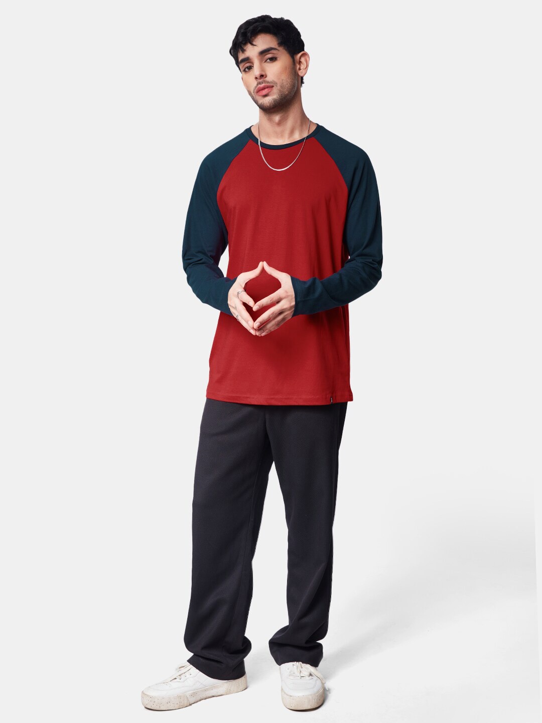 

The Souled Store Round Neck Pure Cotton T-shirt, Navy blue