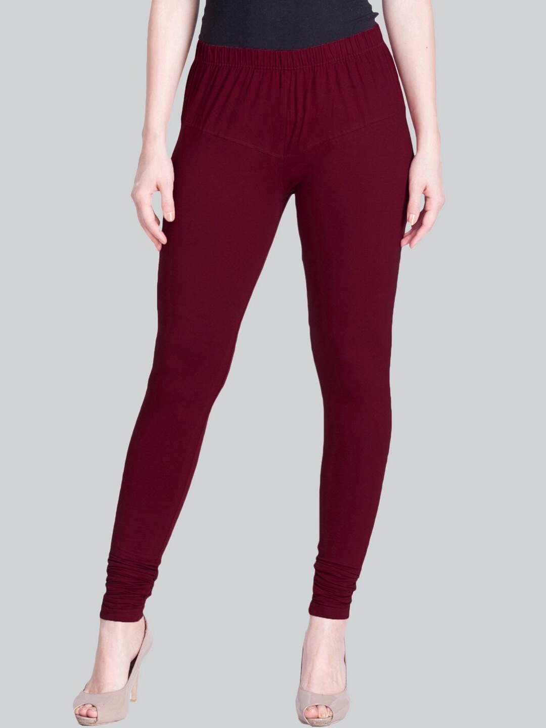 

LYRA Premium 4 Way Stretch Churidar-Length Leggings, Maroon