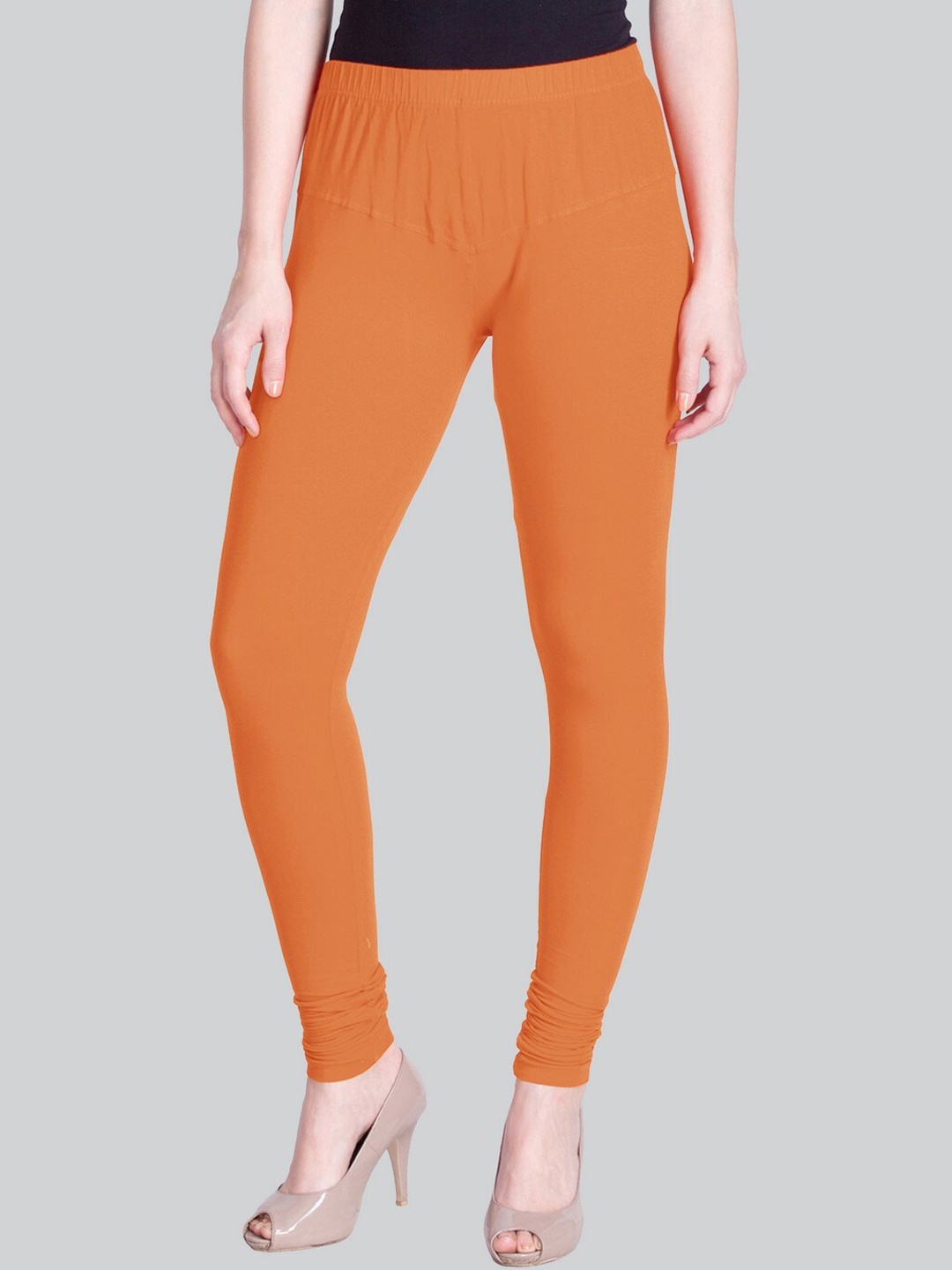 

LYRA Premium Churidar-Length Leggings, Orange