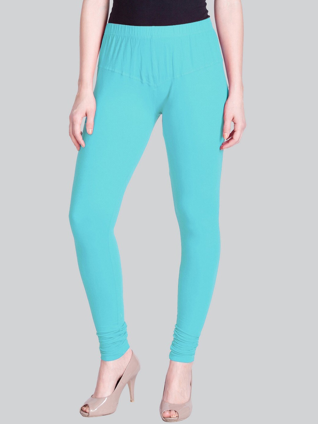

LYRA Churidar-Length Cotton Lycra Leggings, Green