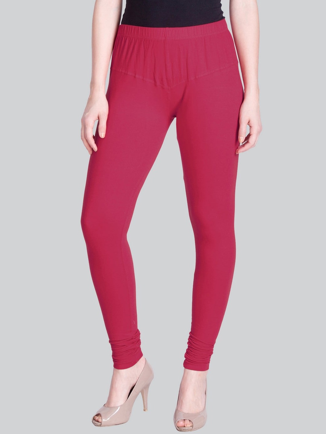 

LYRA Churidar-Length Cotton Lycra Leggings, Pink