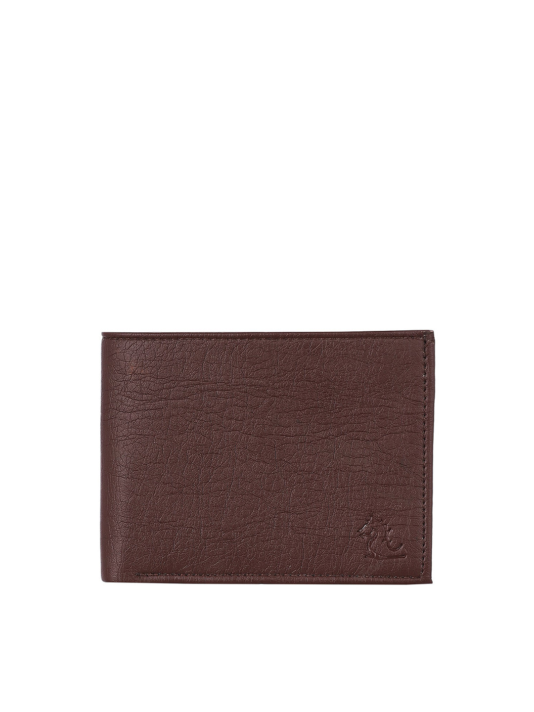 

Kara Men Faux Leather Two Fold Wallet With Removable Plastic Sleeves, Brown