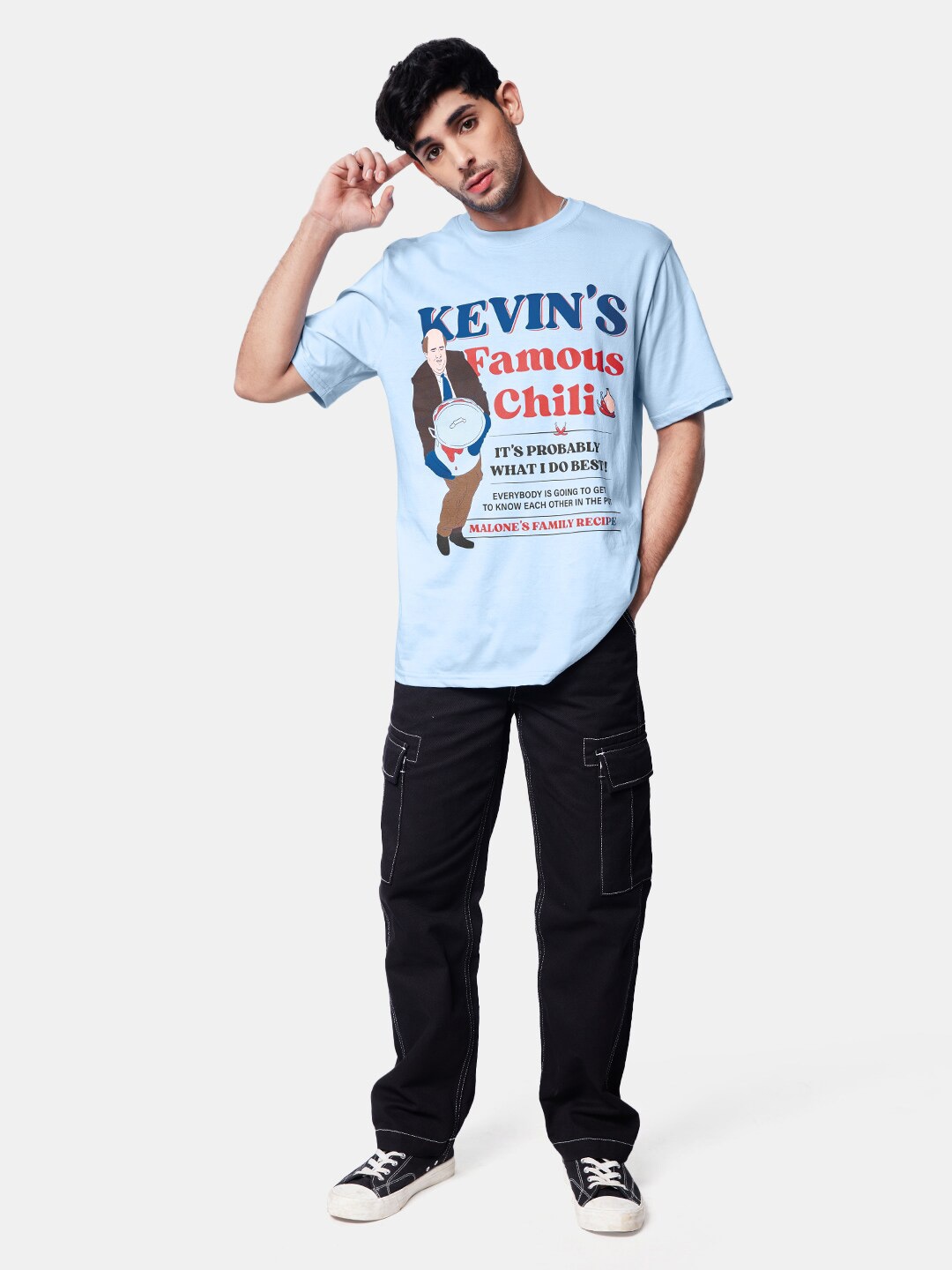 

The Souled Store Typography Printed Pure Cotton T-shirt, Blue