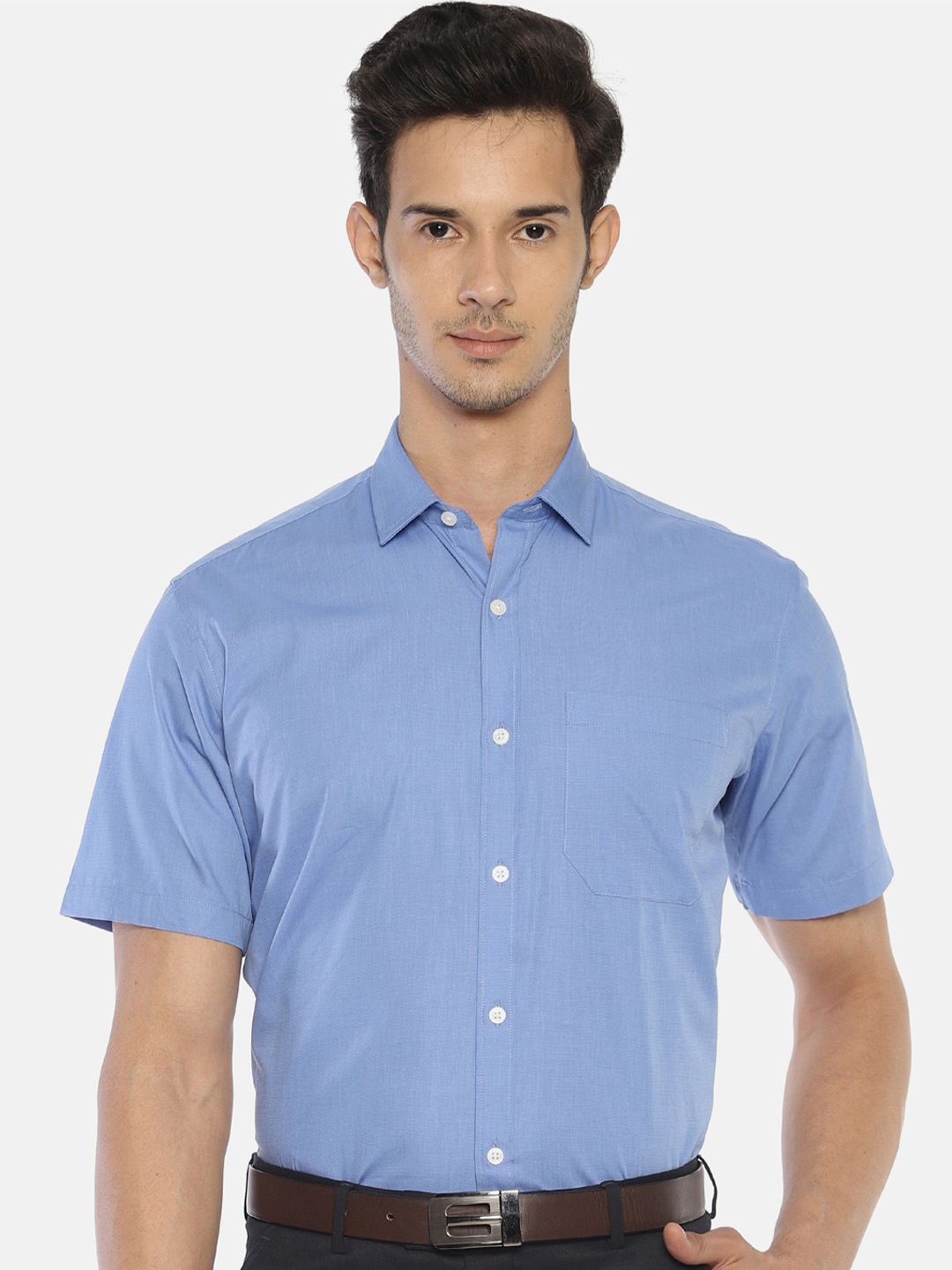 

Balista Spread Collar Formal Cotton Shirt, Blue