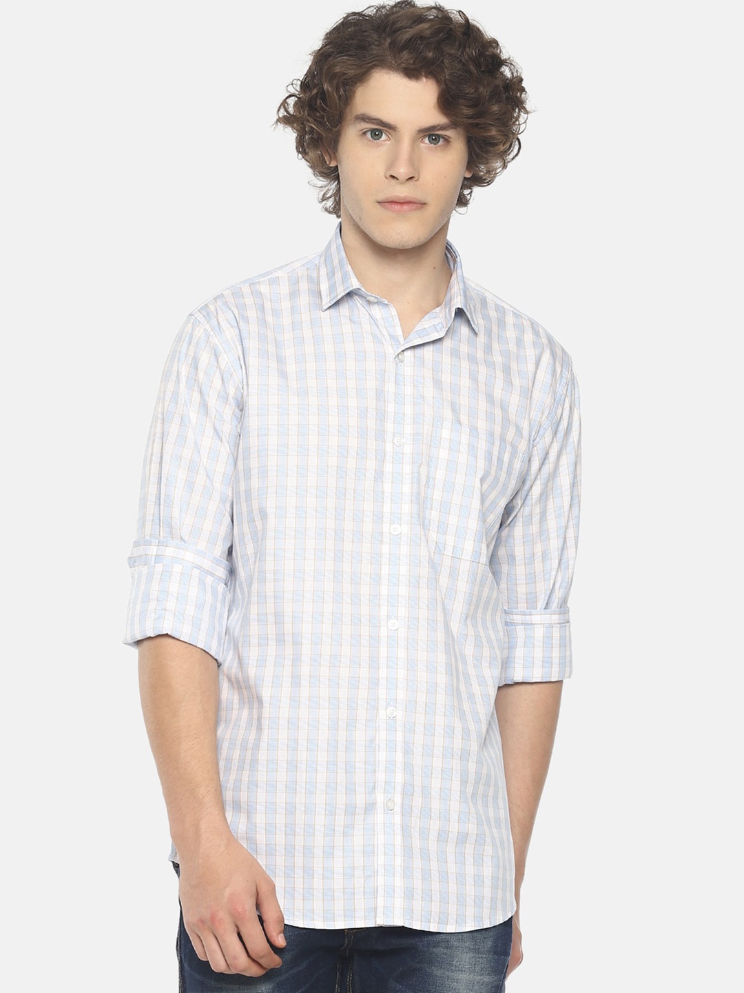 

Balista Checked Casual Cotton Shirt, Blue