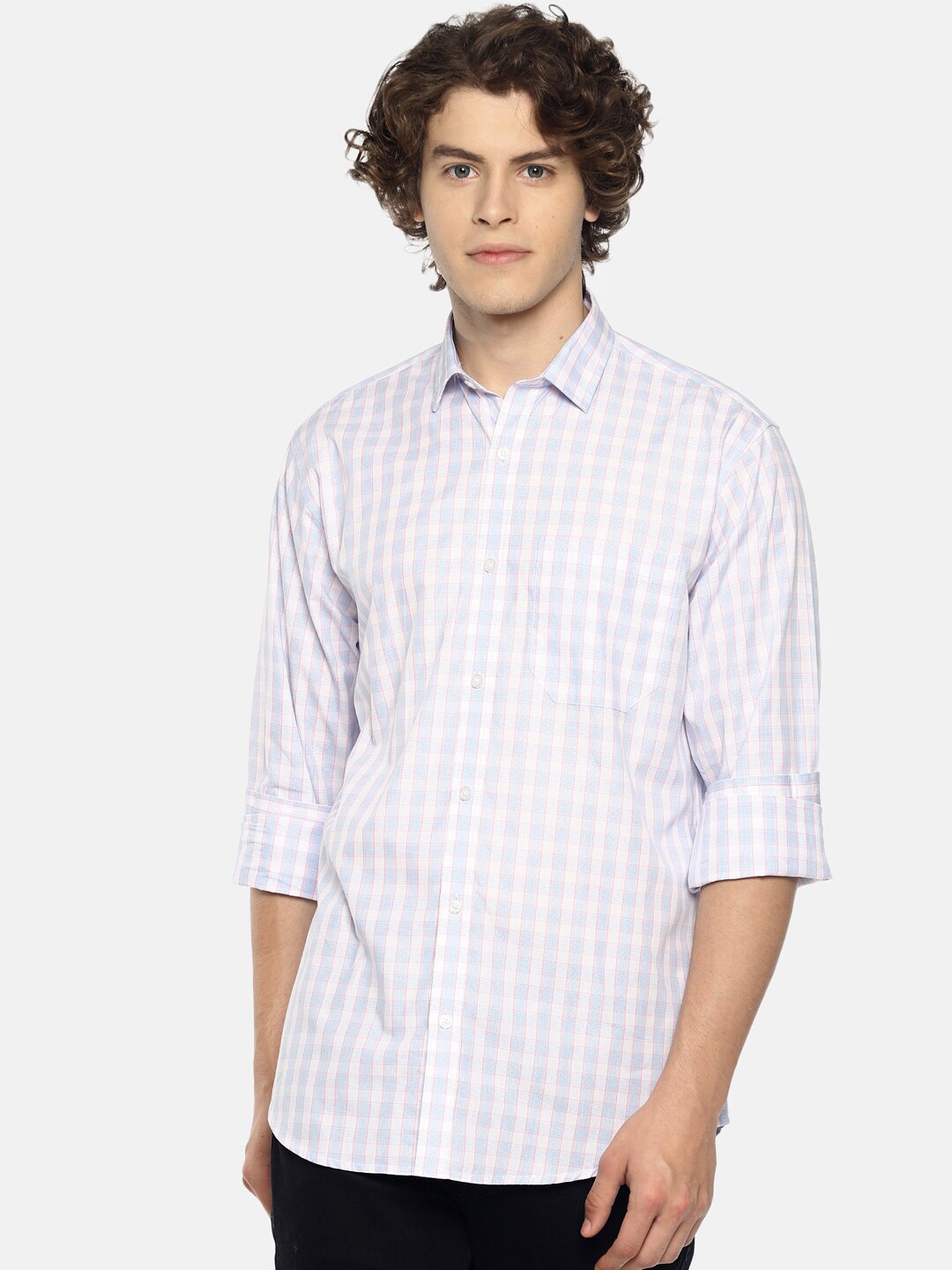 

Balista Checks Cotton Casual Shirt, Pink