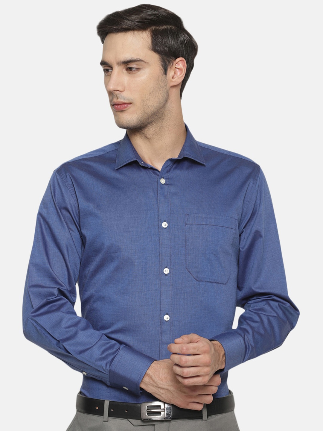 

Balista Regular Fit Cotton Formal Shirt, Blue