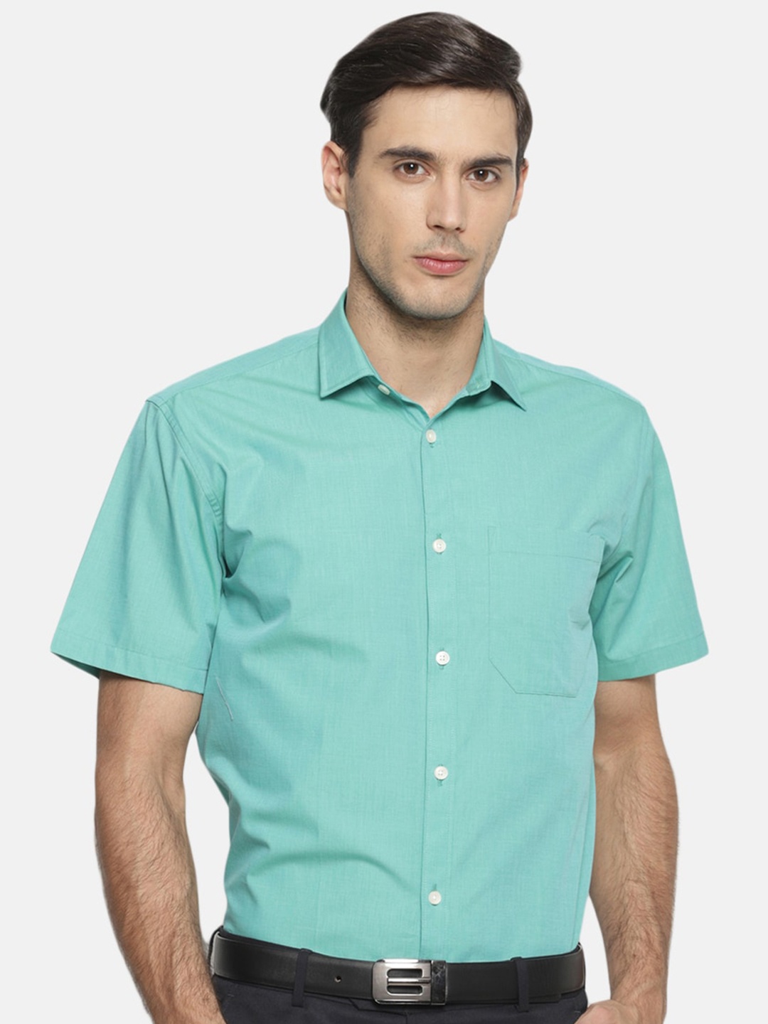 

Balista Pure Cotton Formal Shirt, Green