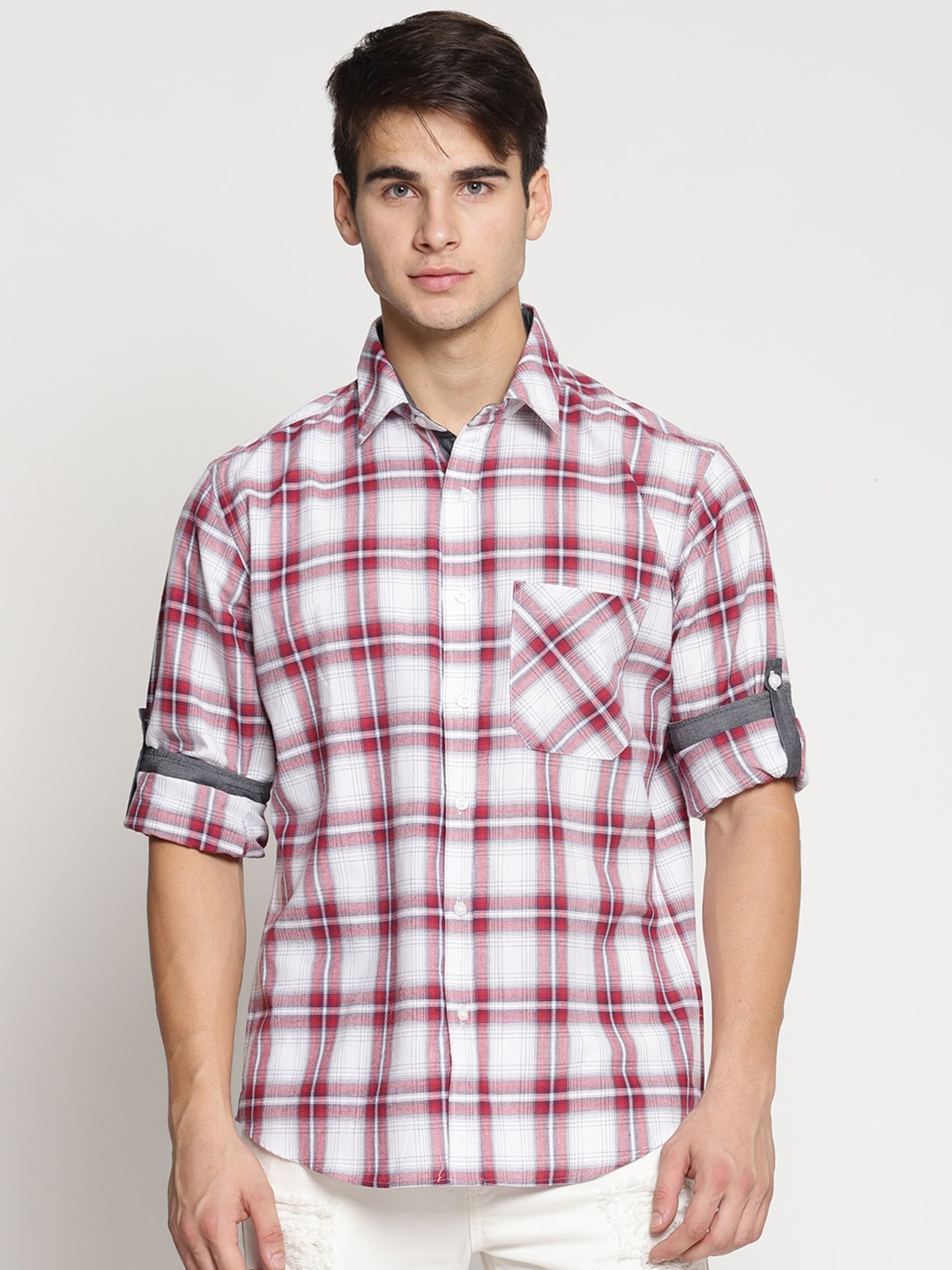 

Balista Tartan Checked Casual Cotton Shirt, Red