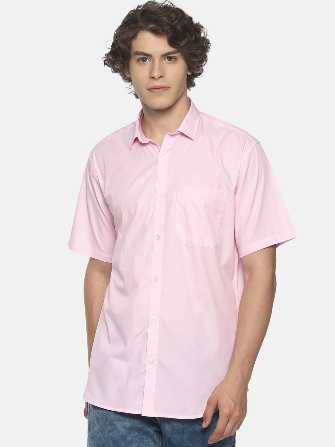 

Balista Spread Collar Cotton Casual Shirt, Pink