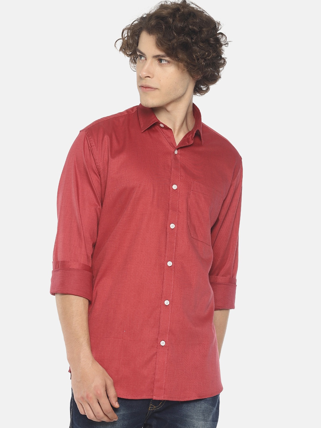 

Balista Regular Fit Cotton Casual Shirt, Red