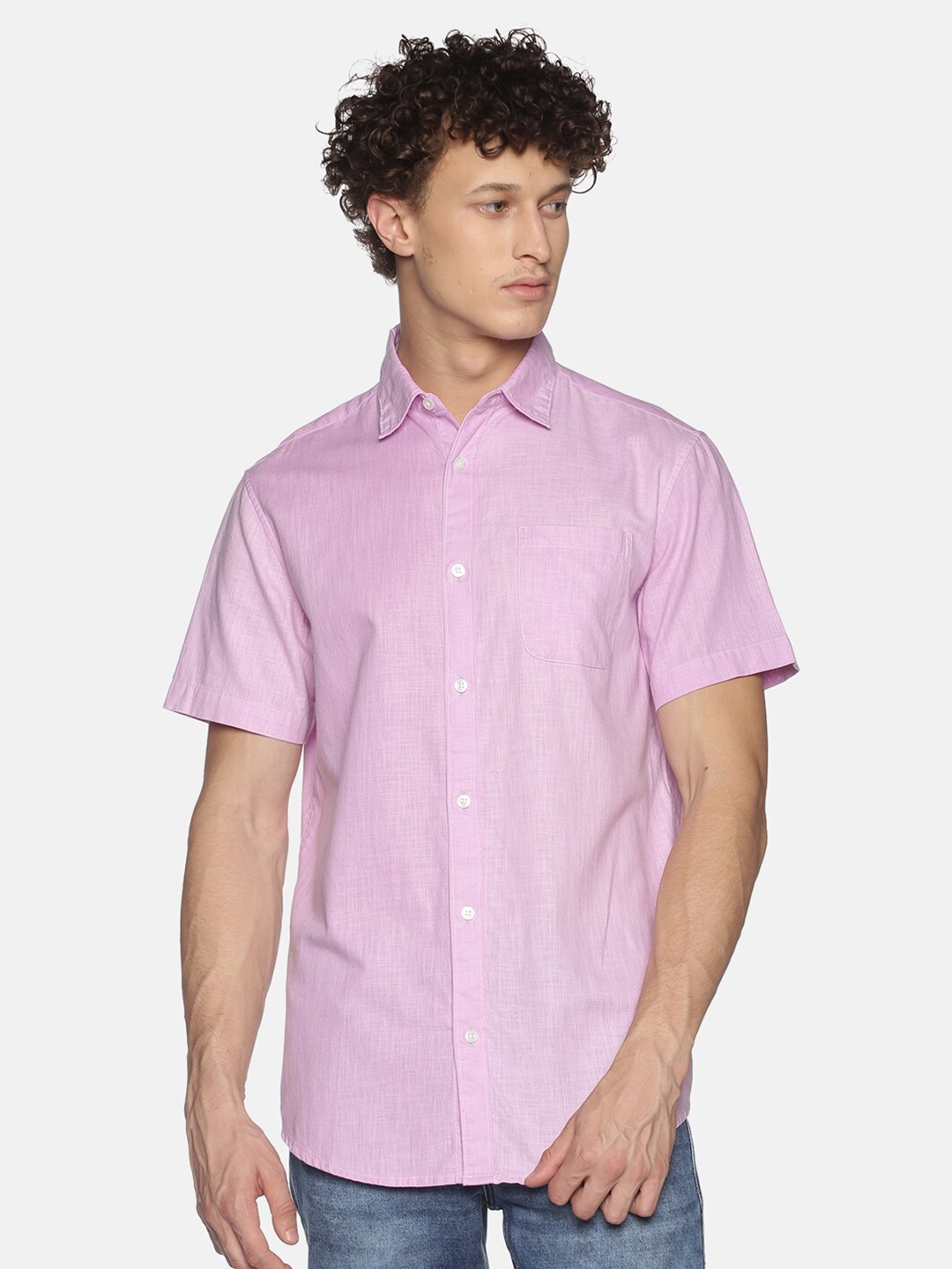 

Balista Spread Collar Casual Cotton Shirt, Pink