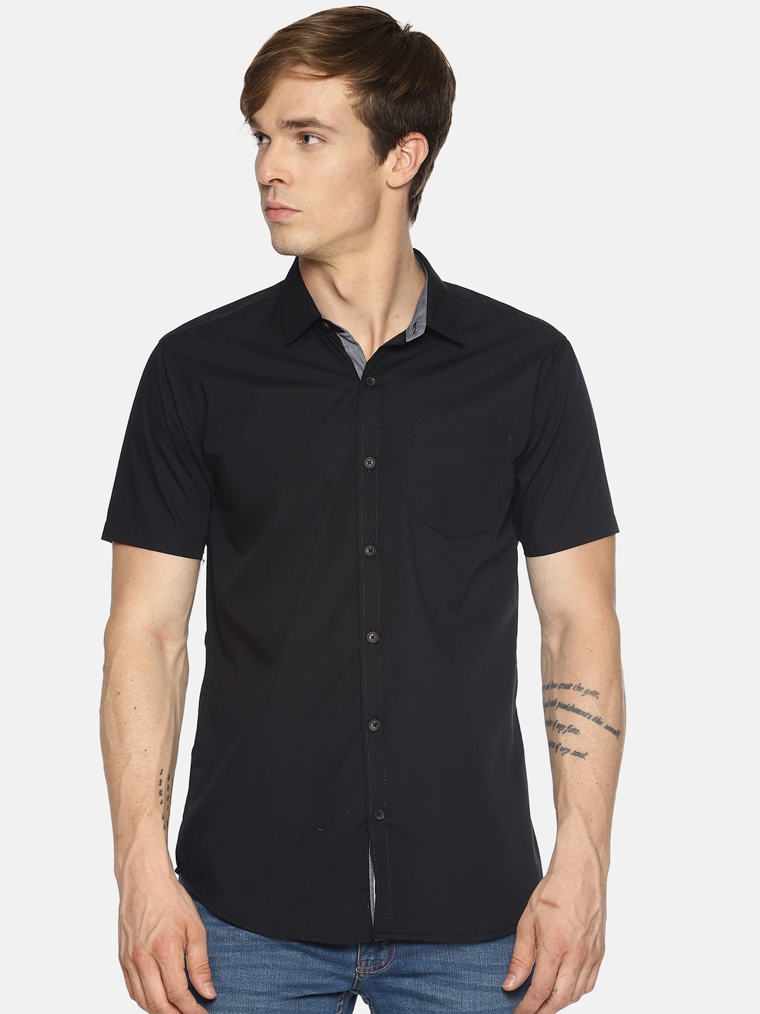 

Balista Men Casual Cotton Shirt, Black