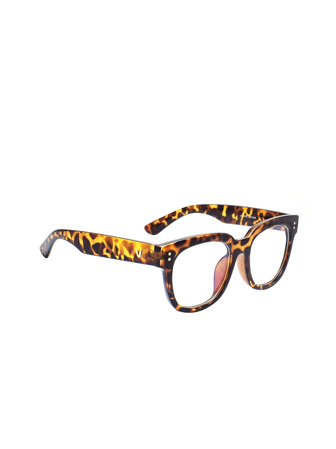 

Peter Jones Eyewear Unisex Abstract Full Rim Square Frames, Brown