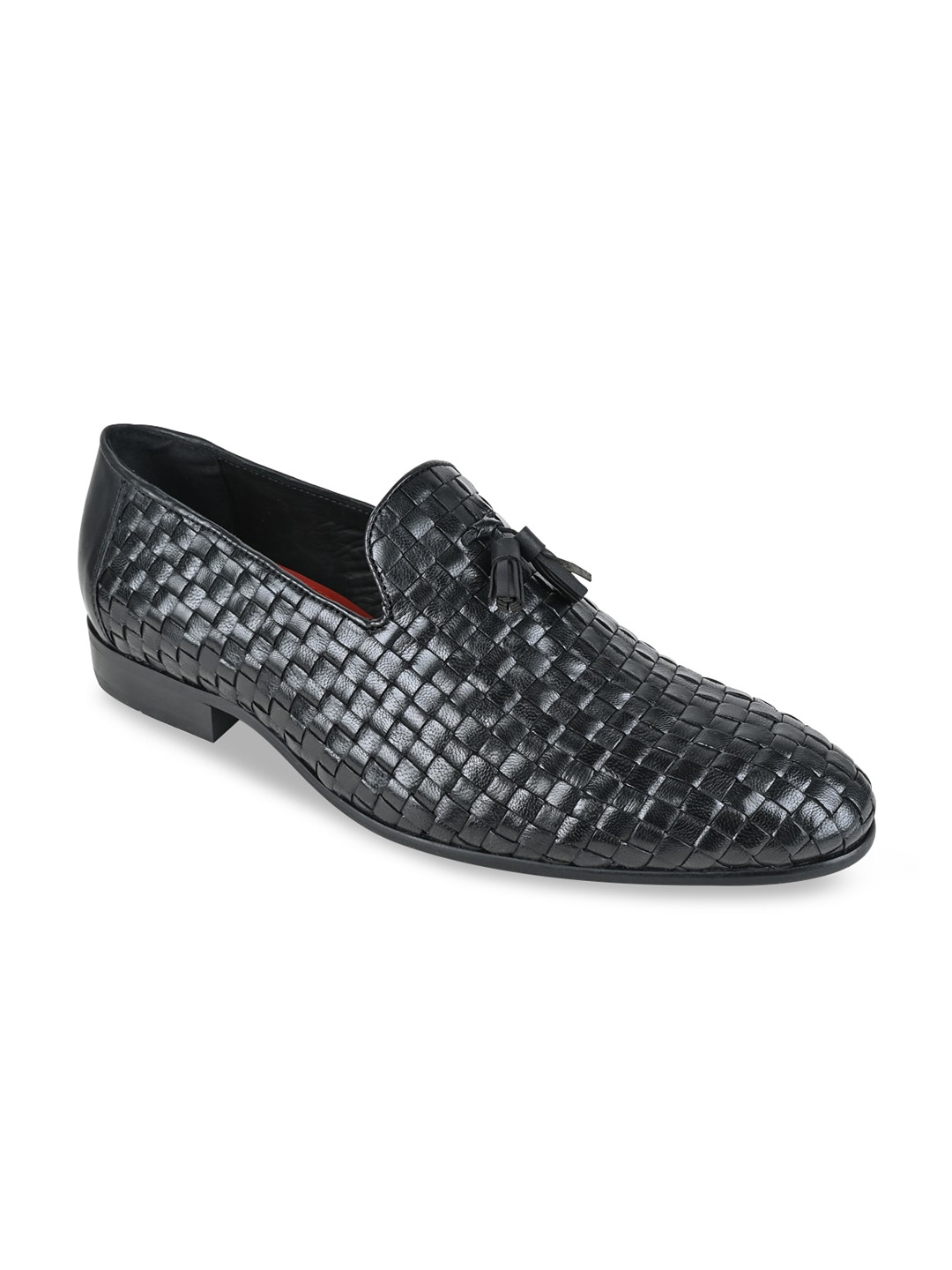 

Regal Men Textured Leather Formal Slip-on Shoes, Black