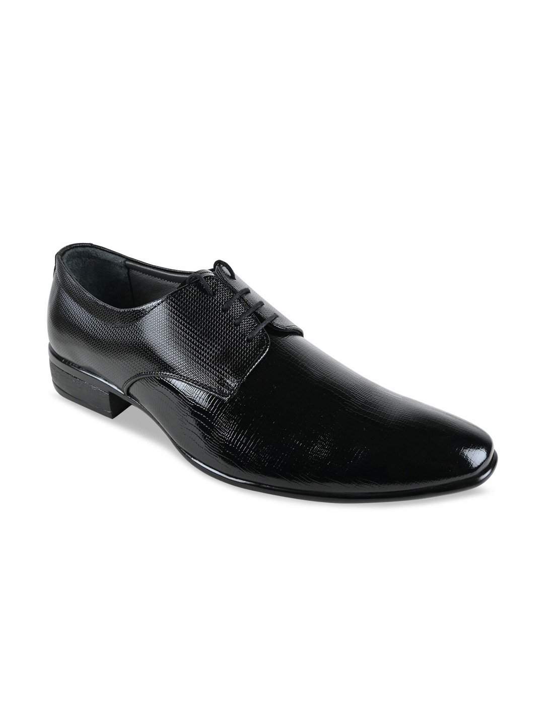 

Regal Men Textured Leather Formal Oxfords, Black