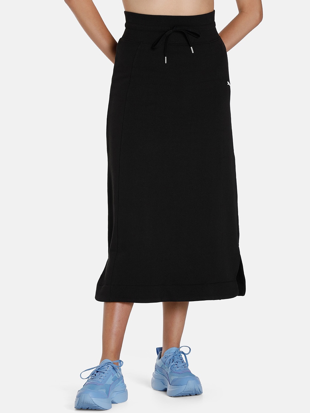 

Puma HER High-Waist Straight Sustainable Midi Skirt, Black