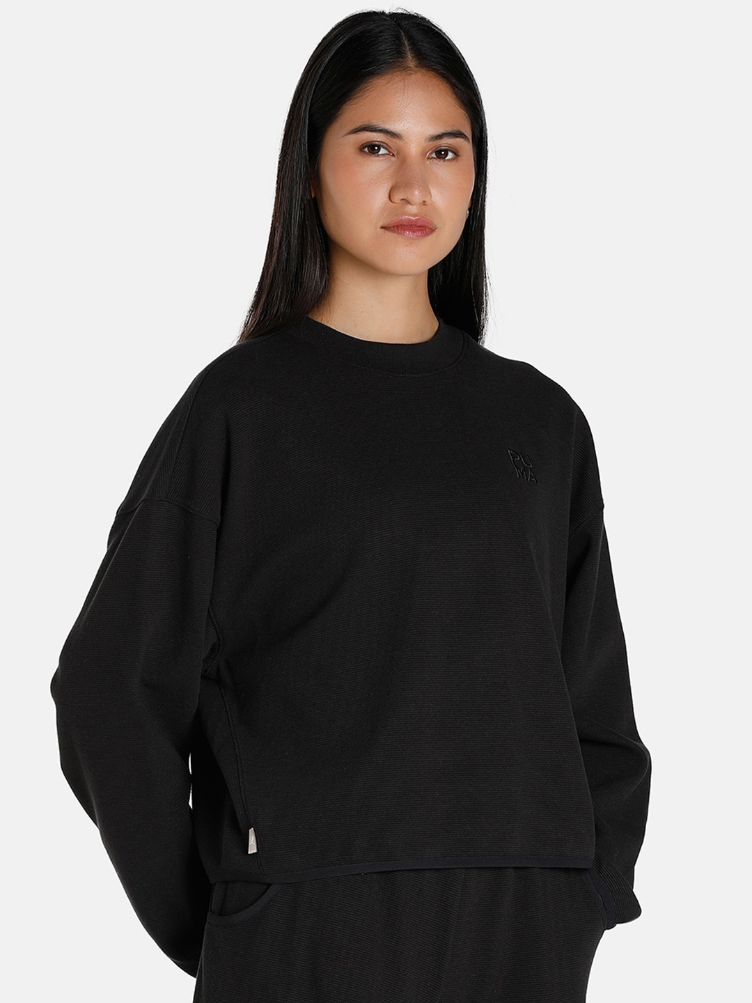 

Puma INFUSE Oversized Cut Outs Sustainable Sweatshirt, Black