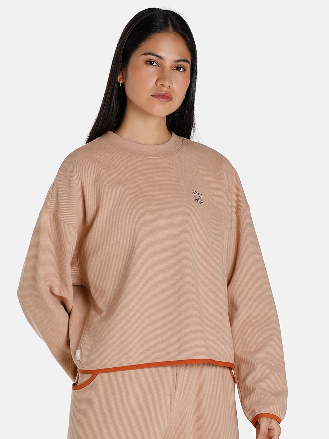 

Puma Women INFUSE Oversized Sustainable Sweatshirt, Beige