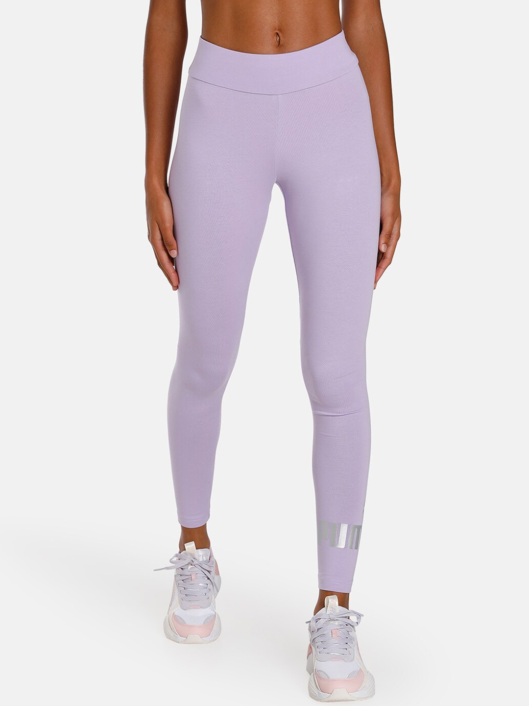 

Puma Women Essentials+ Metallic Leggings Tights, Violet