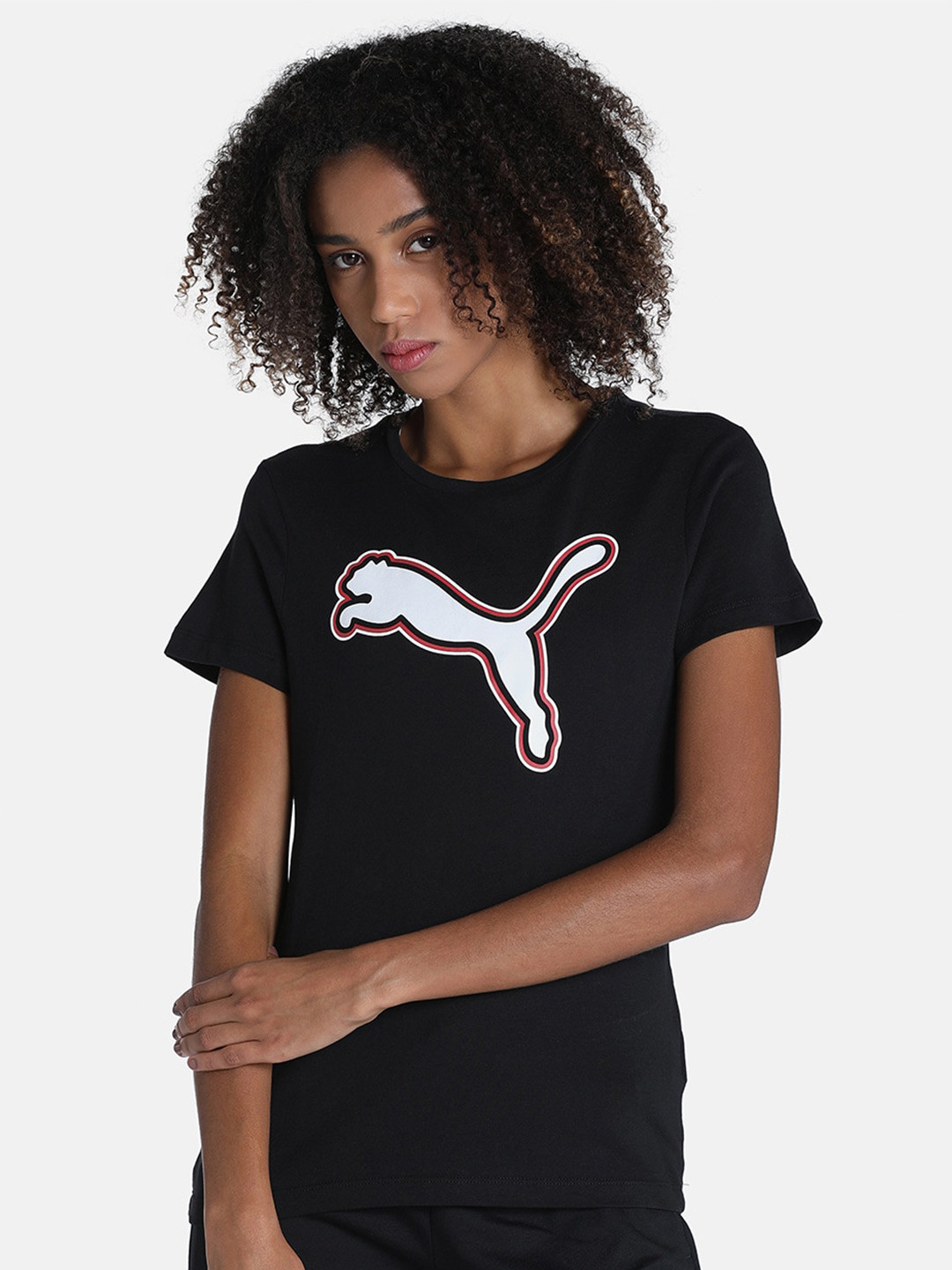 

Puma SUMMER STRIPES Graphic Cotton Regular Fit T-Shirt, Black