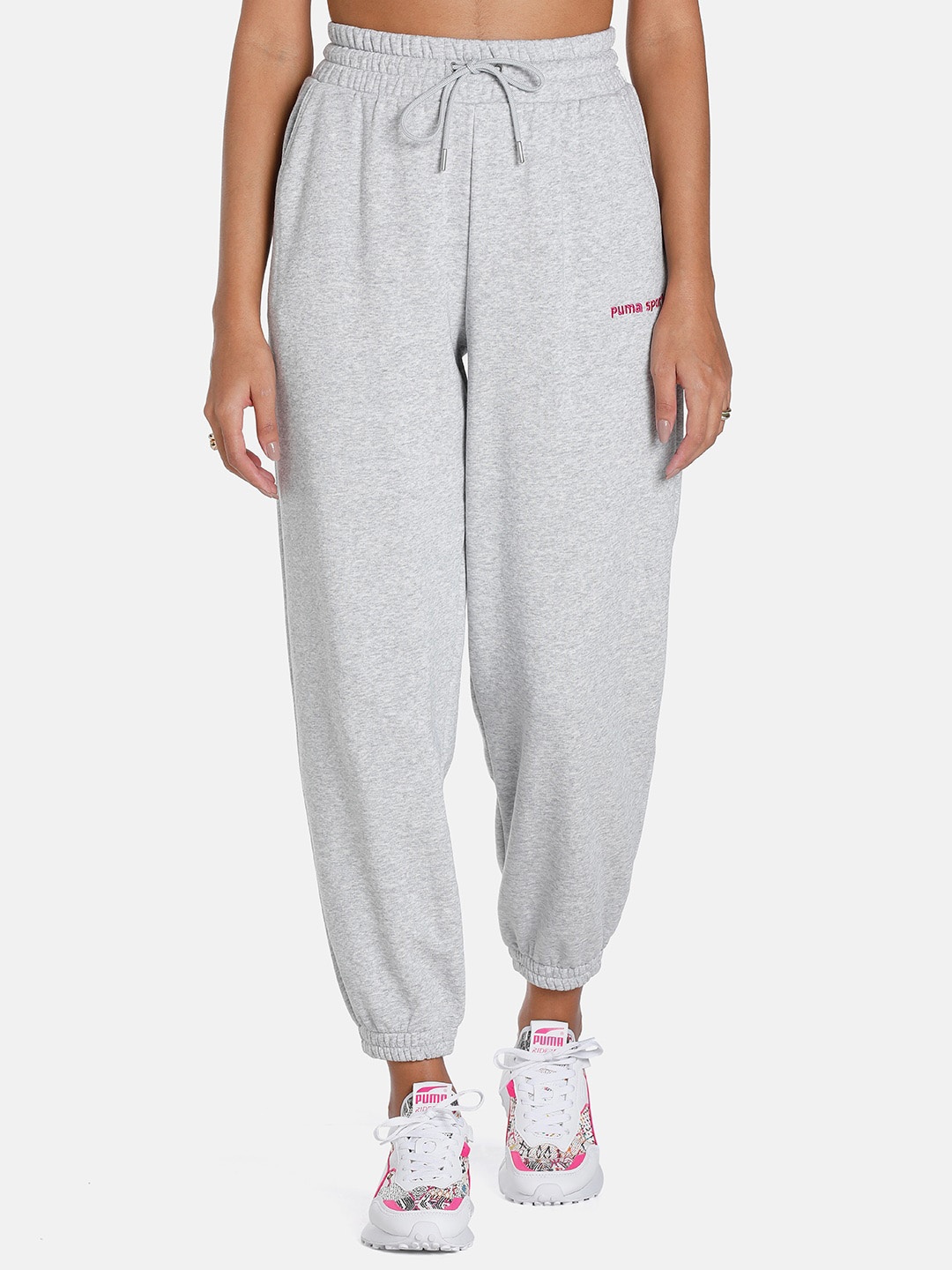 

Puma Women TEAM Relaxed Fit Sustainable Joggers, Grey