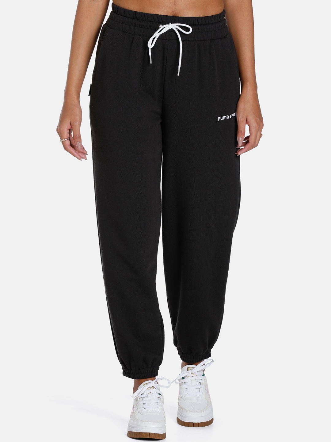 

Puma Women TEAM Relaxed-Fit Sustainable Joggers, Black