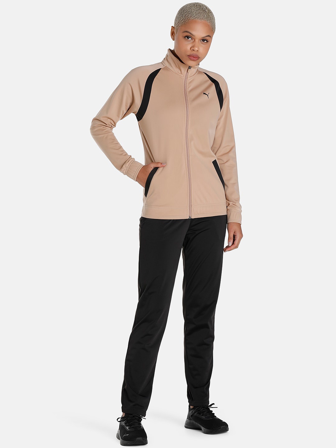 

Puma Women Classic Tricot Relaxed Fit Tracksuit, Beige