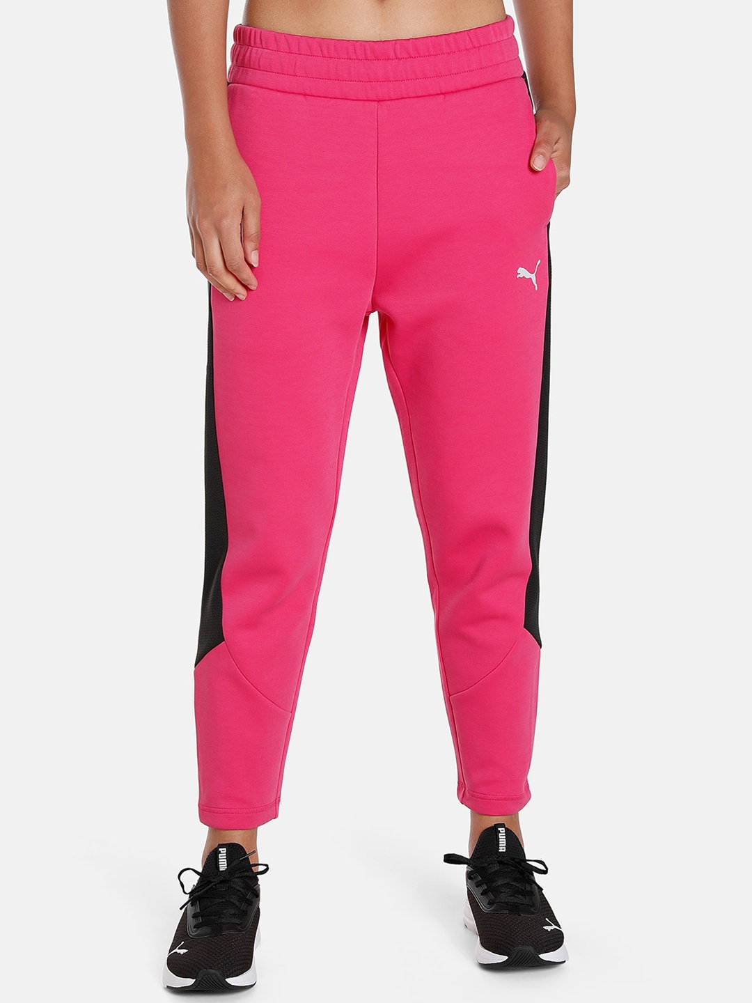 Puma Women EVOSTRIPE High-Waist Track Pants, Pink