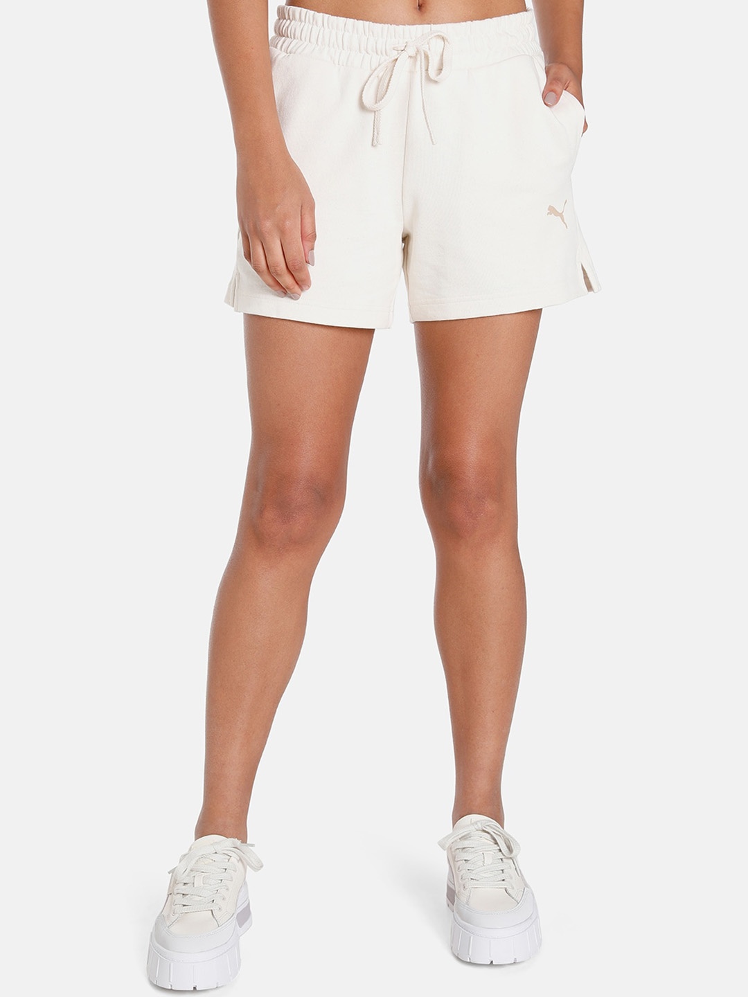 

Puma Women Essential BETTER Regular fit Cotton Shorts, White