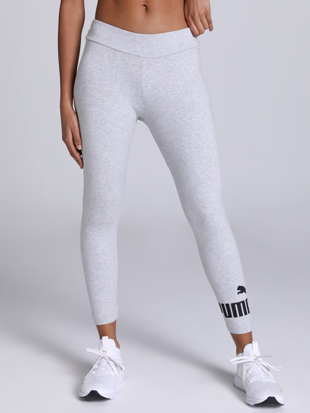 

Puma Women ESS 3/4 Logo Skinny Fit Leggings Tights, Grey