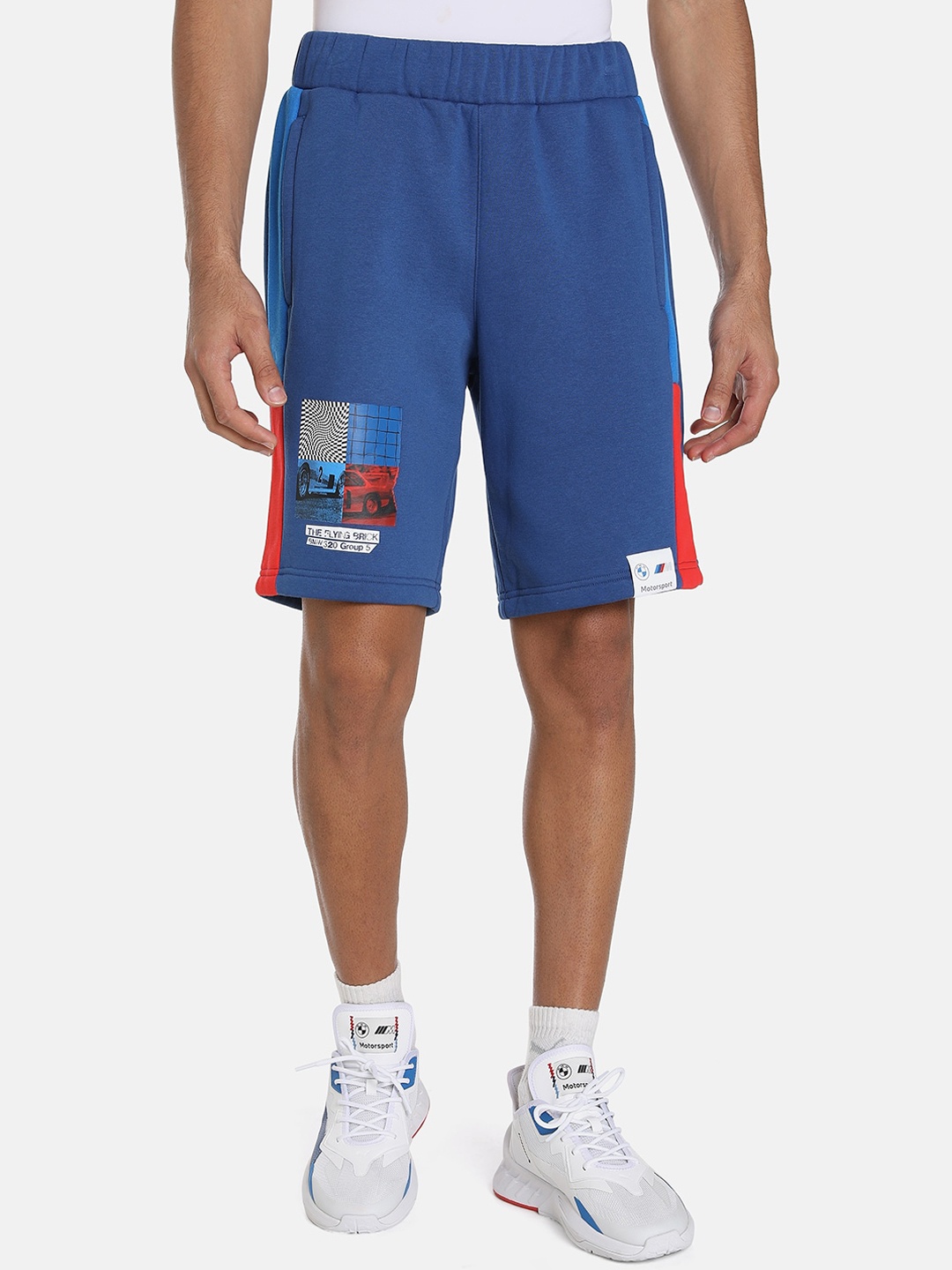

PUMA Motorsport Men BMW M Motorsport Graphic 10" Regular Fit Sports Shorts, Blue