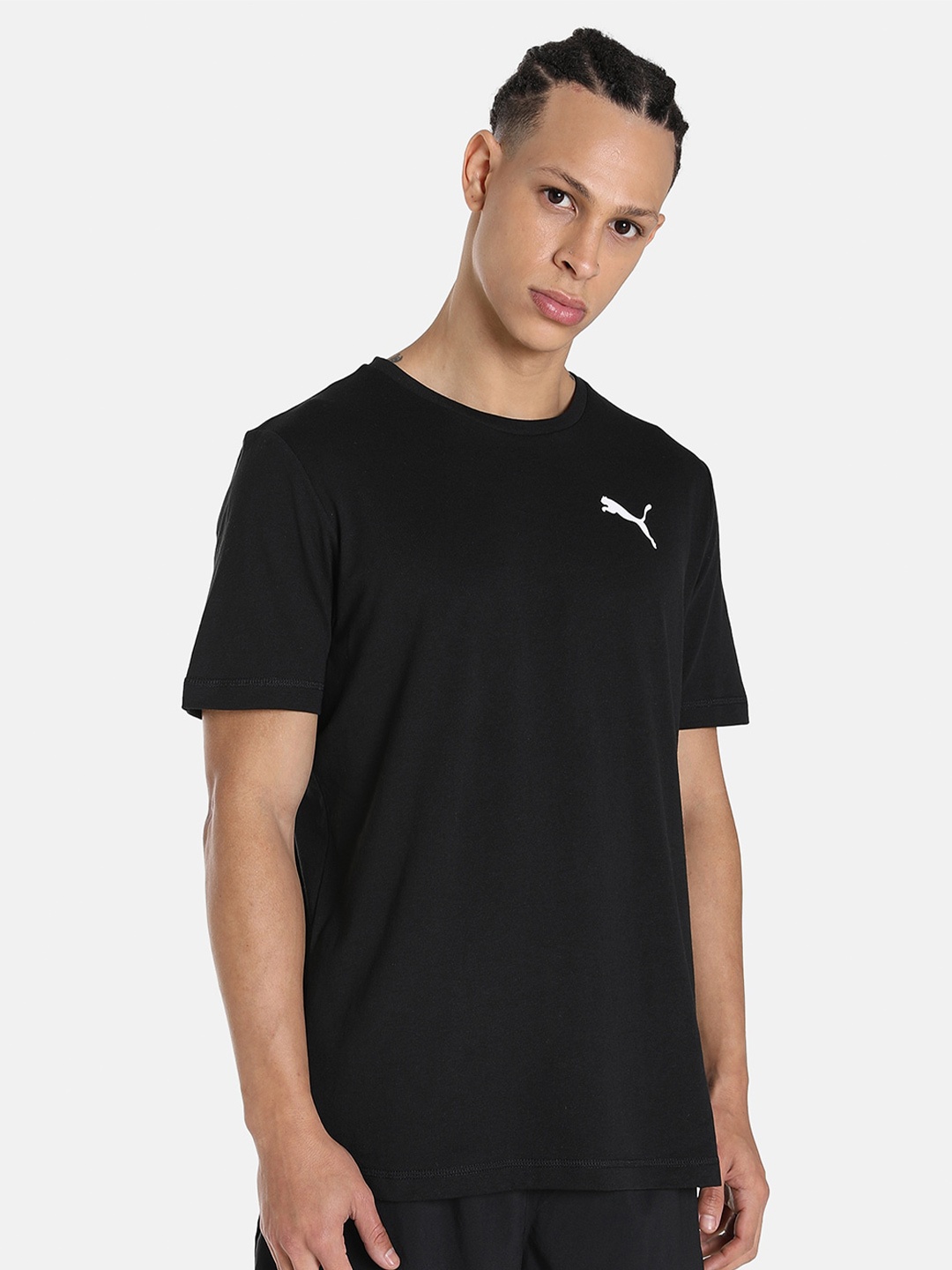 

Puma Regular Fit Active Soft Tee Cotton T-shirt, Black