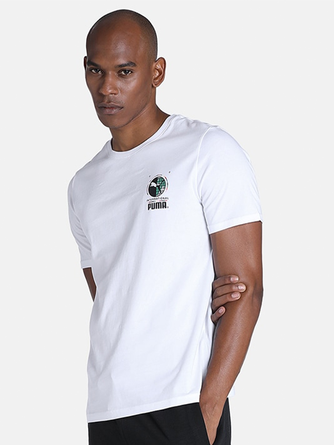 

Puma INTL Graphic Printed Cotton T-shirt, White