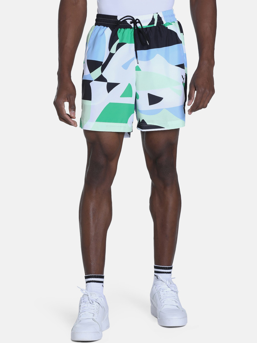 

Puma Worldwide AOP 6" Printed Regular Fit Sustainable Shorts, Sea green