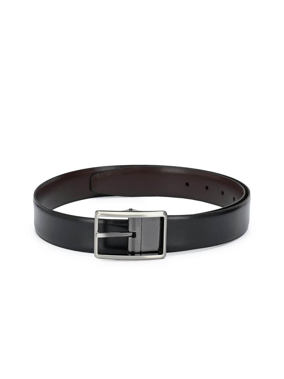 

Pacific Gold Men Leather Formal Reversible Belt, Black