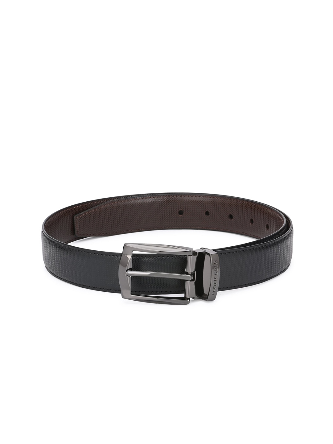 

Pacific Gold Men Leather Formal Reversible Belt, Black