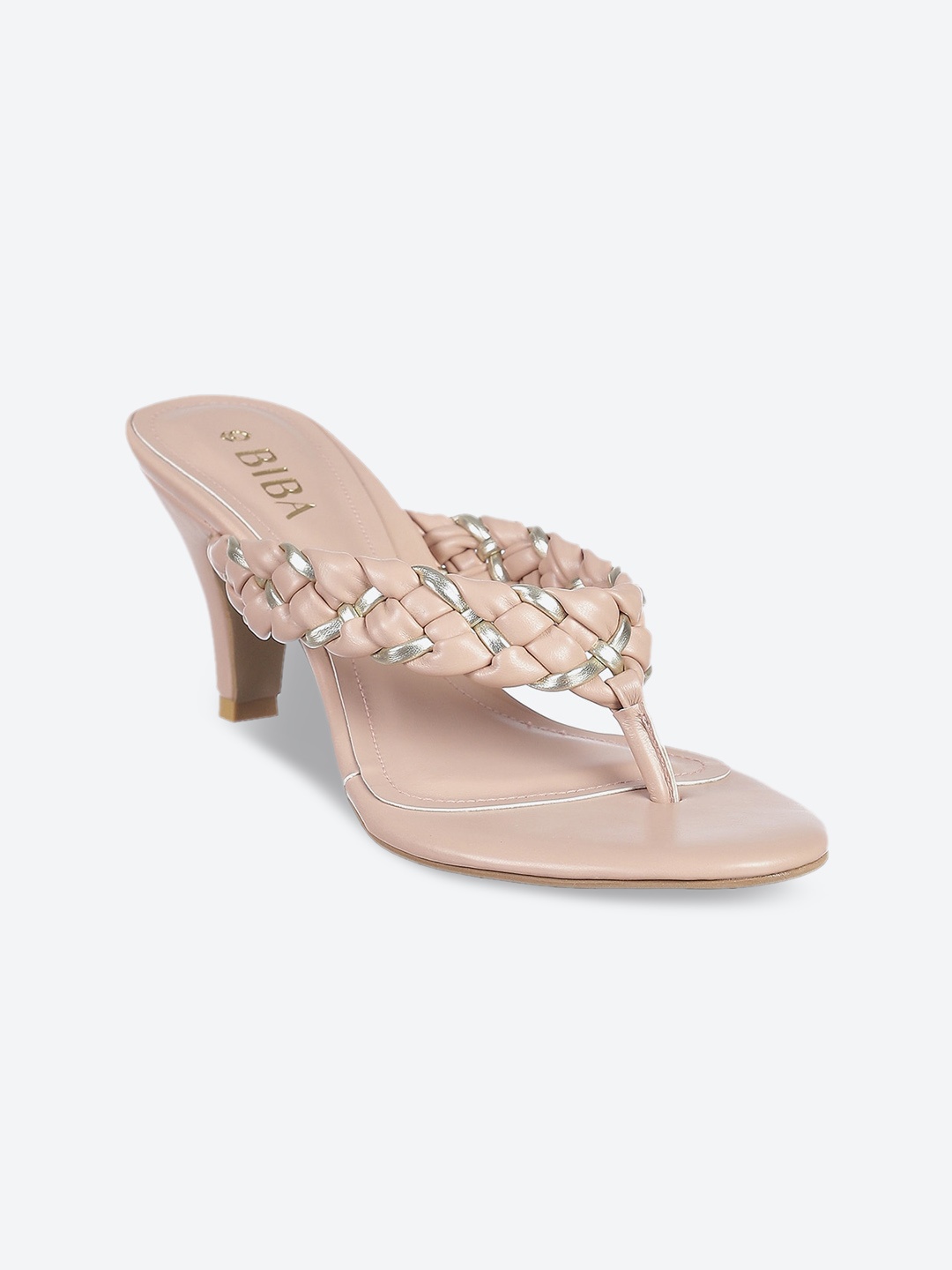 

Biba Women Open Toe Kitten Heels, Peach