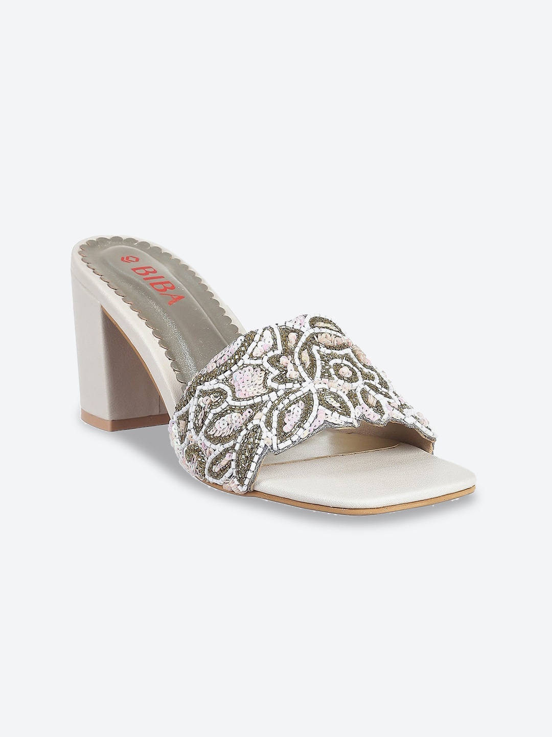 

Biba Women Open Toe Block Heels, Grey
