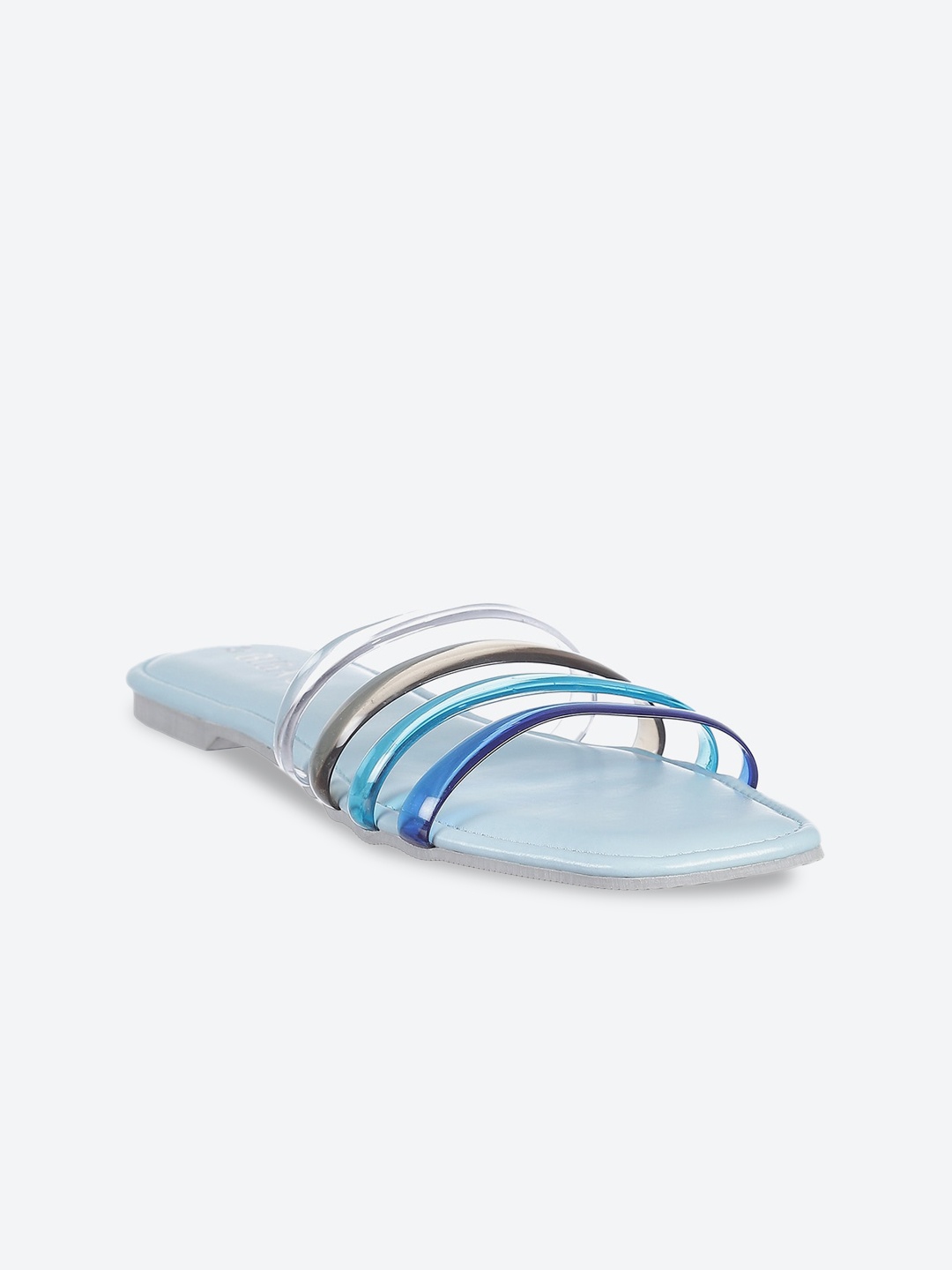 

Biba Striped Open Toe Flats, Blue