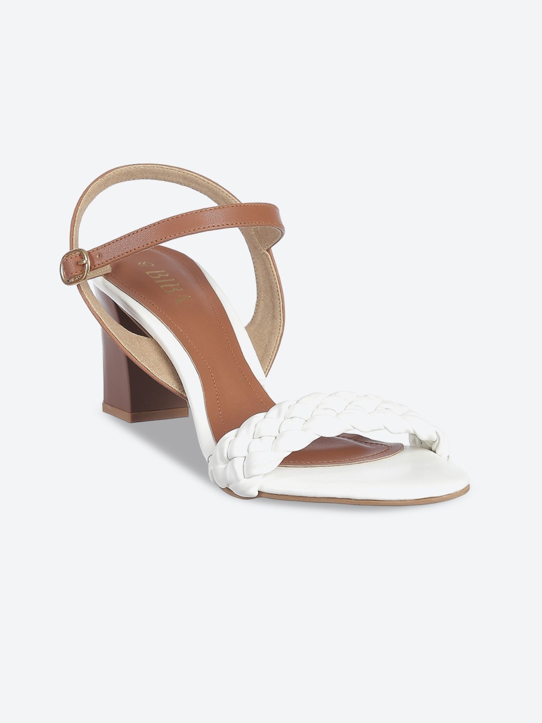 

Biba Women Open Toe Block Heels, White