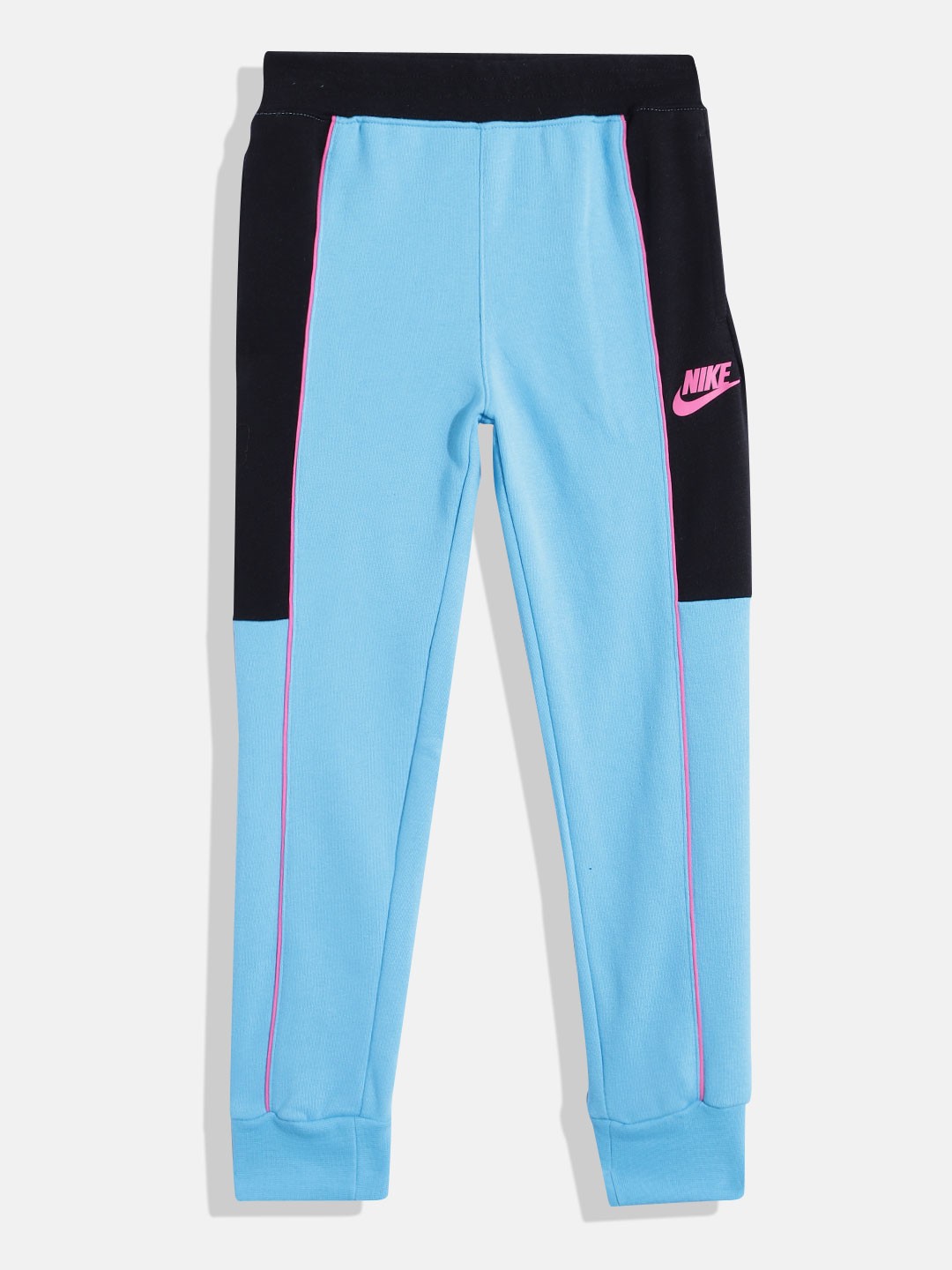 

Nike Girls Blue & Black Colourblocked Joggers