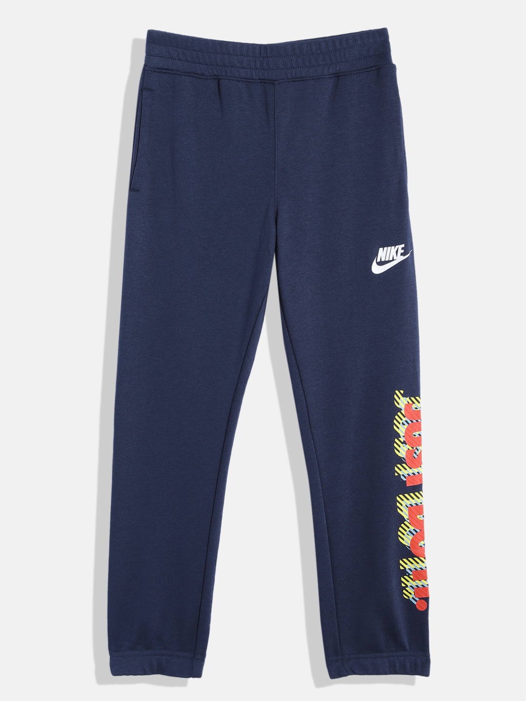 

Nike Girls Blue Printed Joggers, Navy blue