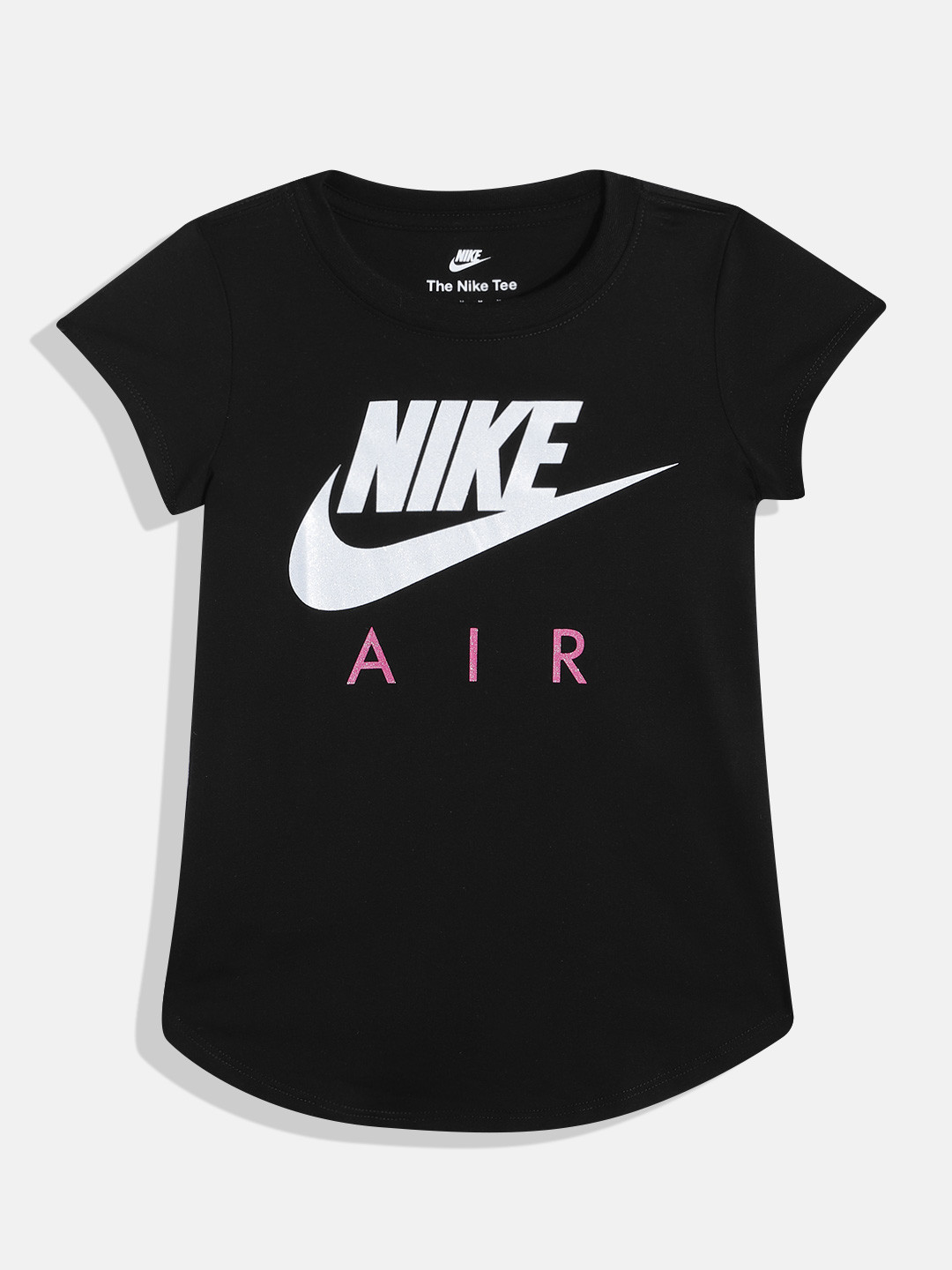 

Nike Girls Brand Logo Printed T-shirt, Black