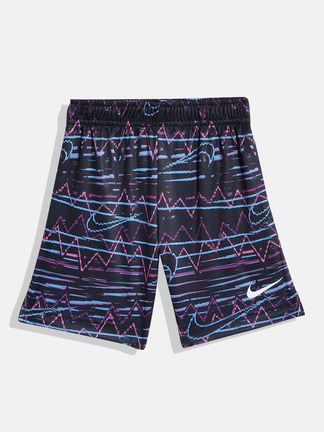 

Nike Boys NK DRI-FIT BE REAL AOP Printed Sports Shorts, Black