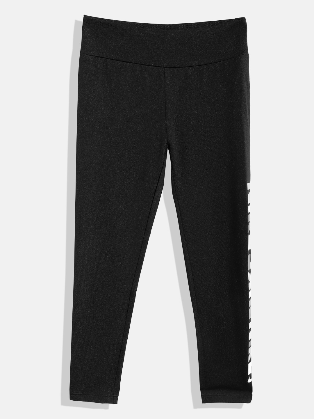 

Nike Girls Printed Ankle Length Leggings, Black