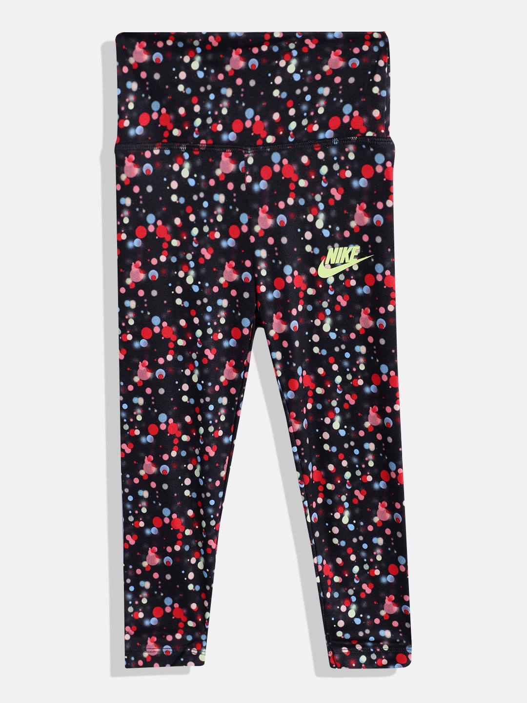 

Nike Girls Printed Ankle Length Leggings, Black