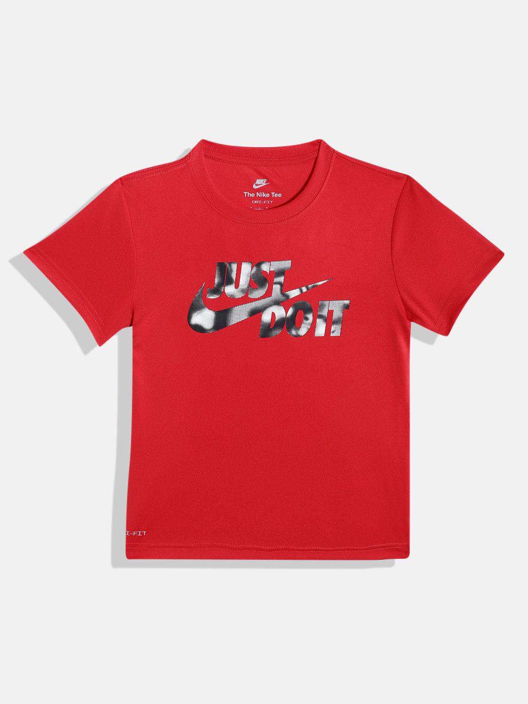 

Nike Boys ALL DAY PLAY Brand Logo Printed T-shirt, Red