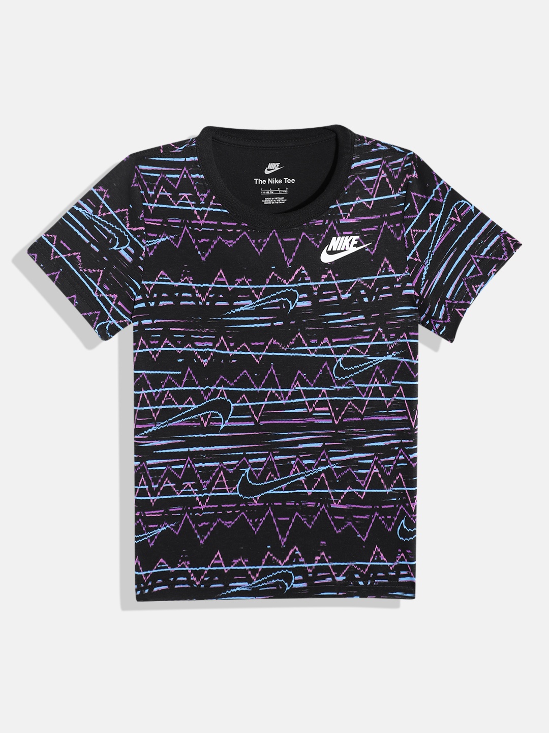 

Nike Boys NEW WAVE AOP Printed T-shirt, Black