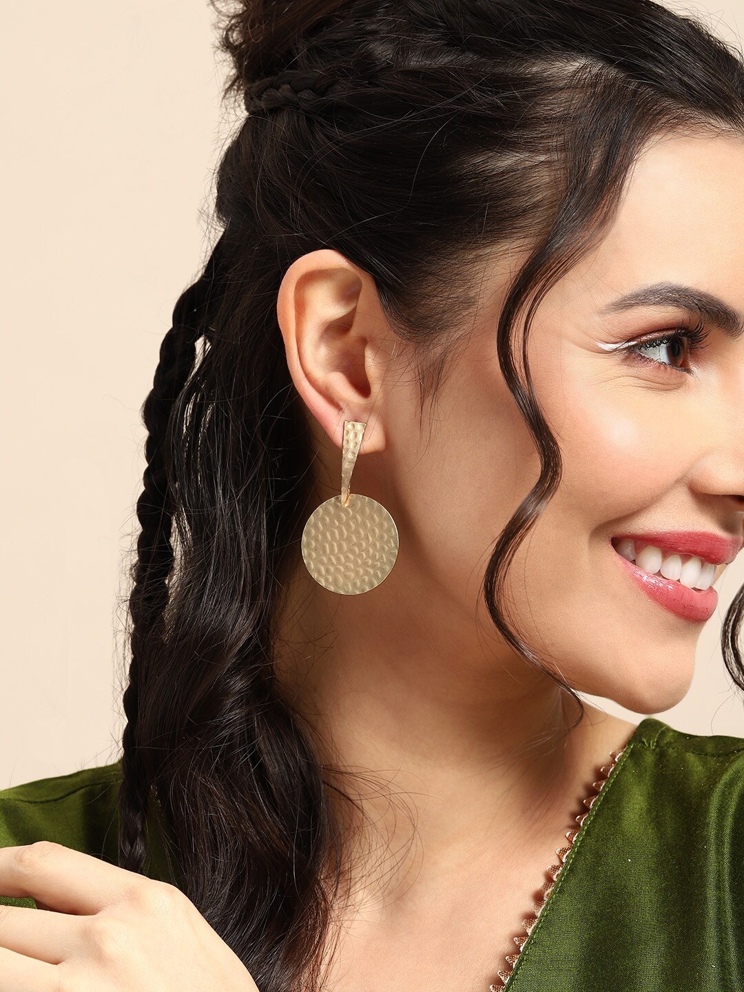 

Sangria Circular Drop Earrings, Gold